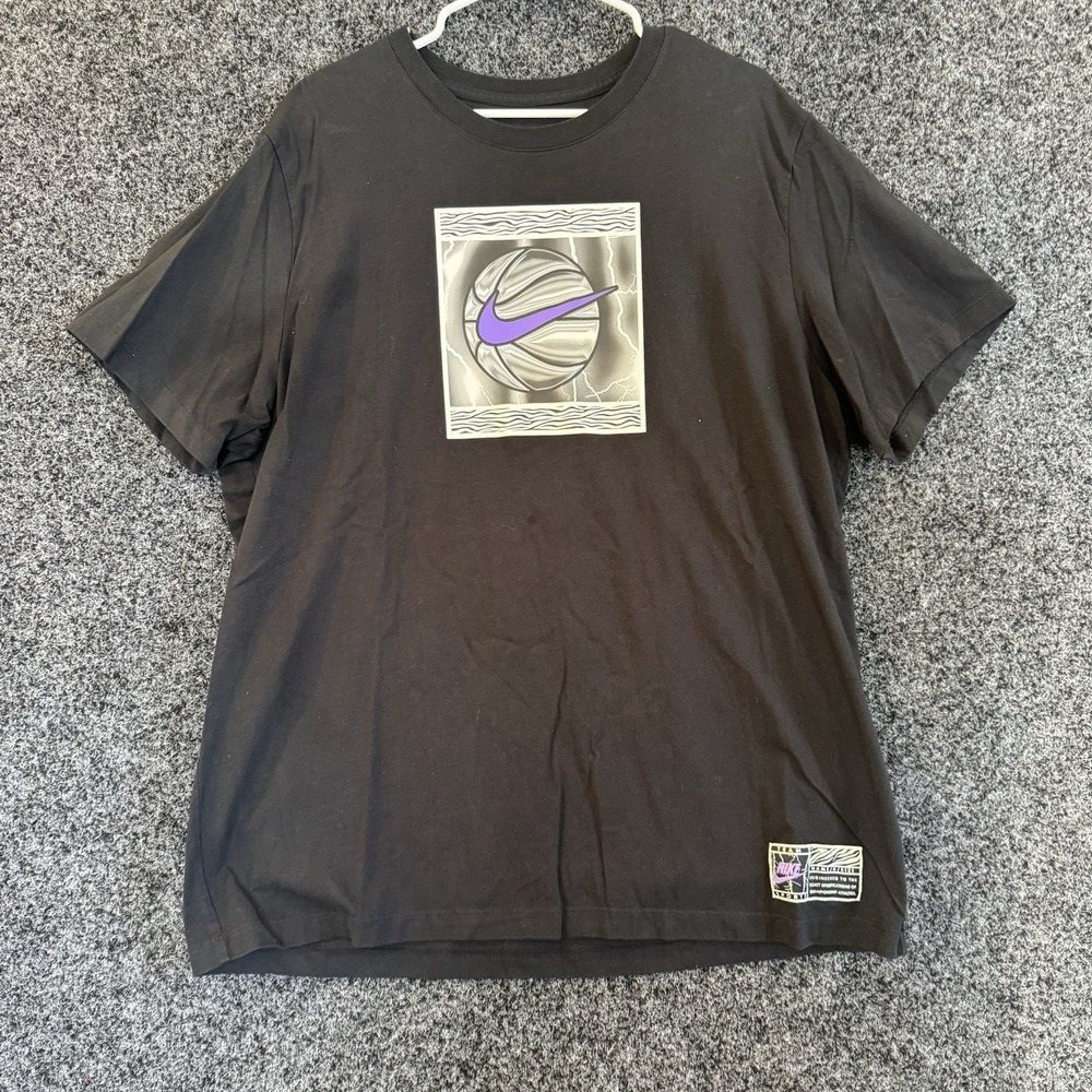 Nike The Nike Tee Basketball Hoop‎ Ball Size 2XL Men's DR7632 010 Black